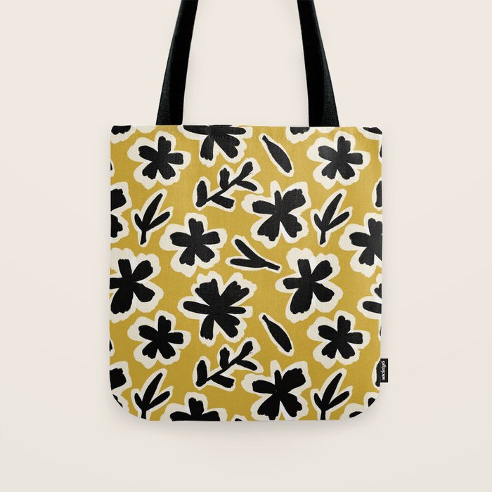 Black Florals #1 Tote Bag Gallery Image 1