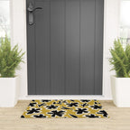 Black Florals #1 Welcome Mat Gallery Image 3