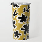 Black Florals #1 Travel Mug Gallery Image 3