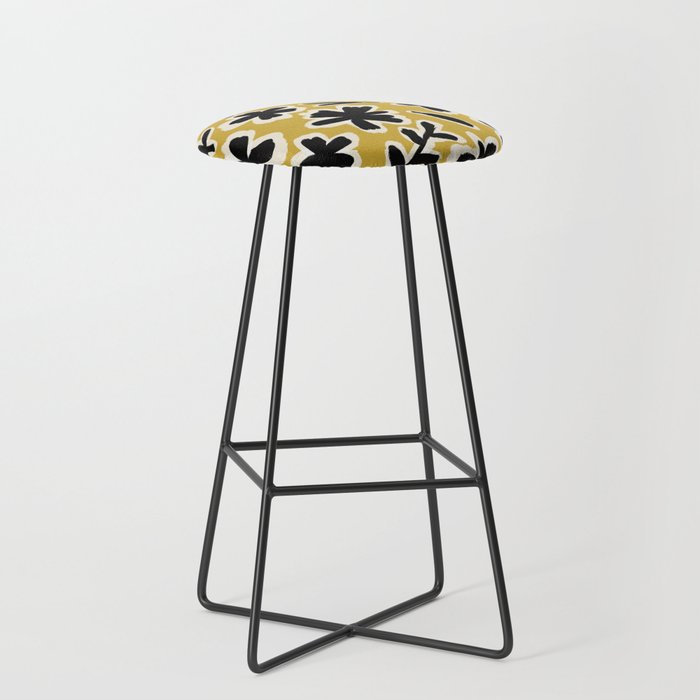 Black Florals #1 Stool Gallery Image 1