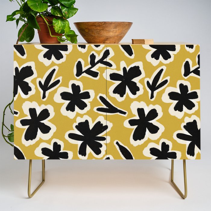 Black Florals #1 Credenza Gallery Image 1