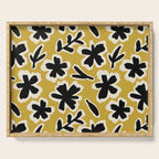 Black Florals #1 Serving Tray Gallery Image 1
