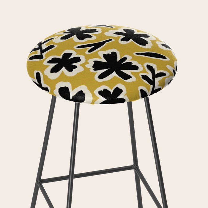 Black Florals #1 Stool Gallery Image 2