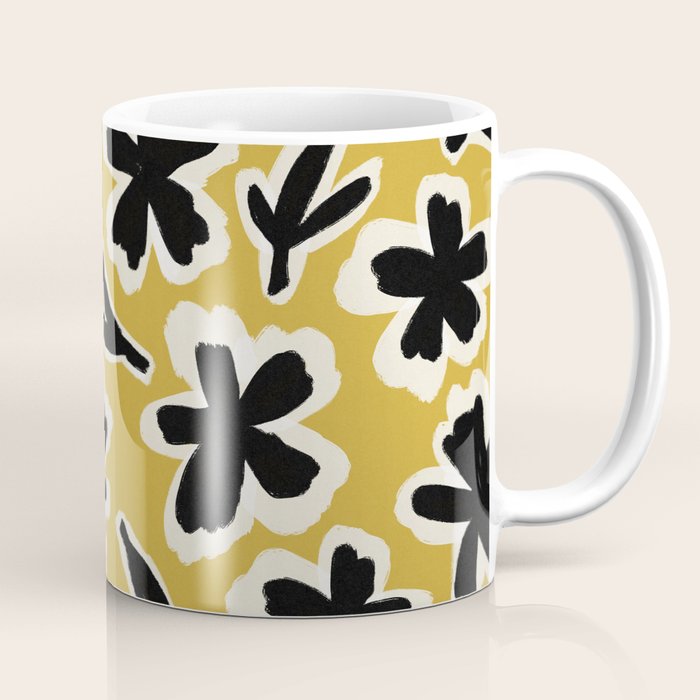 Black Florals #1 Coffee Mug Gallery Image 1