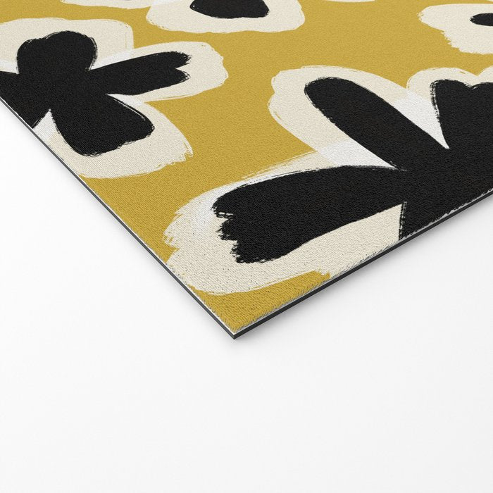 Black Florals #1 Welcome Mat Gallery Image 2