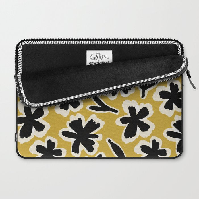Black Florals #1 Laptop Sleeve Gallery Image 2
