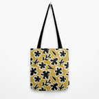 Black Florals #1 Tote Bag Gallery Image 2