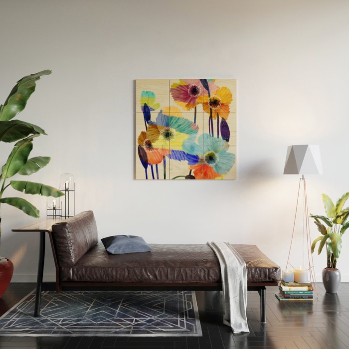 Poppies acrylic Wood Wall Art Gallery Image 2