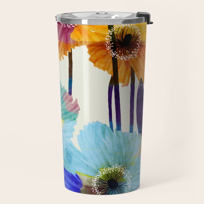 Poppies acrylic Travel Mug Gallery Image 2