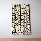 Mid-Century Flowers in Black & White Window Curtain Gallery Image 3