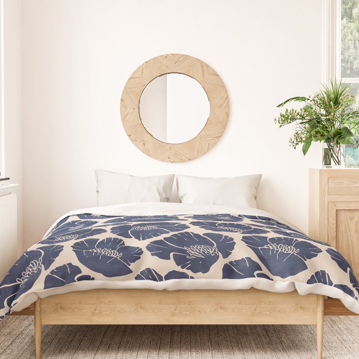 Poppies Indigo Duvet Cover Gallery Image 3