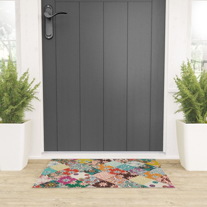 sarilmak patchwork Welcome Mat Gallery Image 3