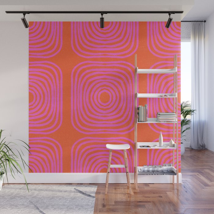 LISBOA, neon pink Wall Mural Gallery Image 1