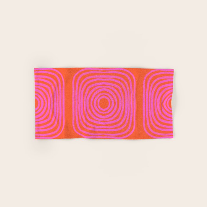 LISBOA, neon pink Bath Towel Gallery Image 1