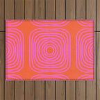 LISBOA, neon pink Outdoor Rug Gallery Image 1