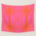 LISBOA, neon pink Wall Tapestry Gallery Image 4
