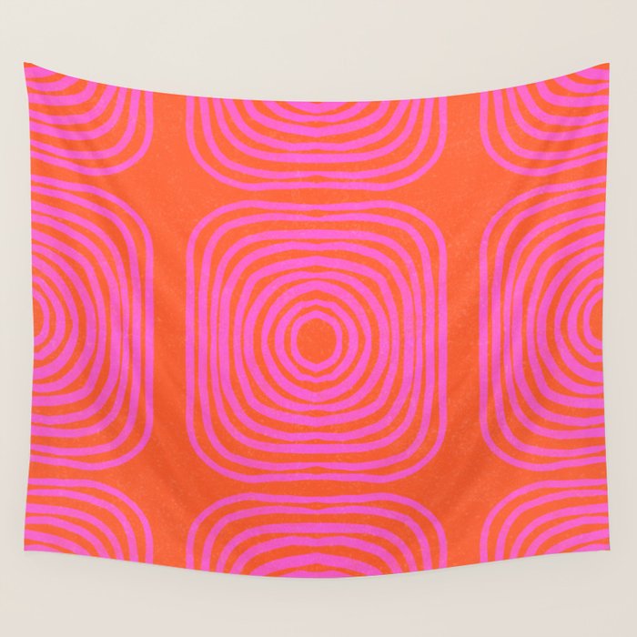 LISBOA, neon pink Wall Tapestry Gallery Image 4