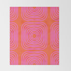 LISBOA, neon pink Throw Blanket Gallery Image 2