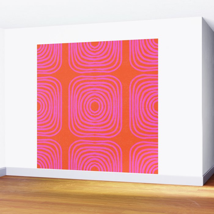LISBOA, neon pink Wall Mural Gallery Image 2