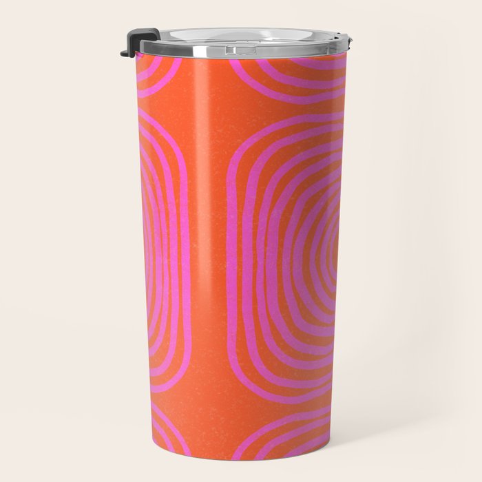 LISBOA, neon pink Travel Mug Gallery Image 3