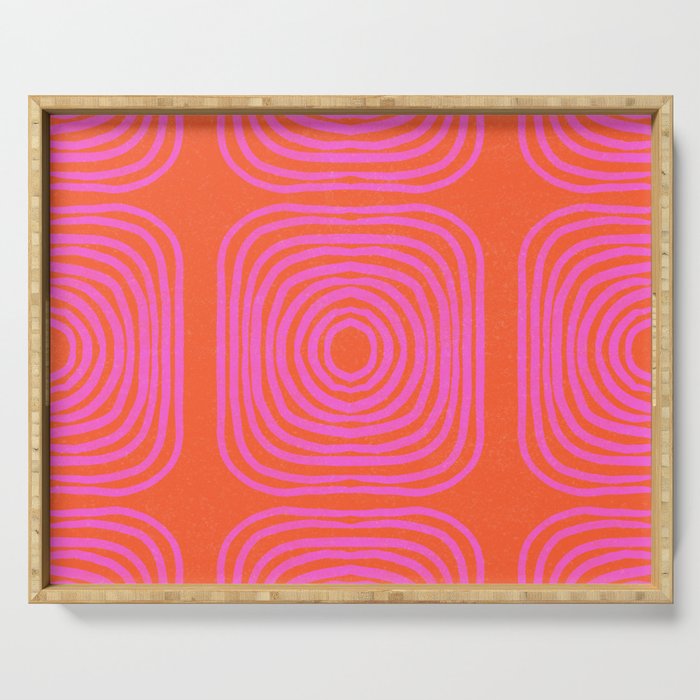 LISBOA, neon pink Serving Tray Gallery Image 1