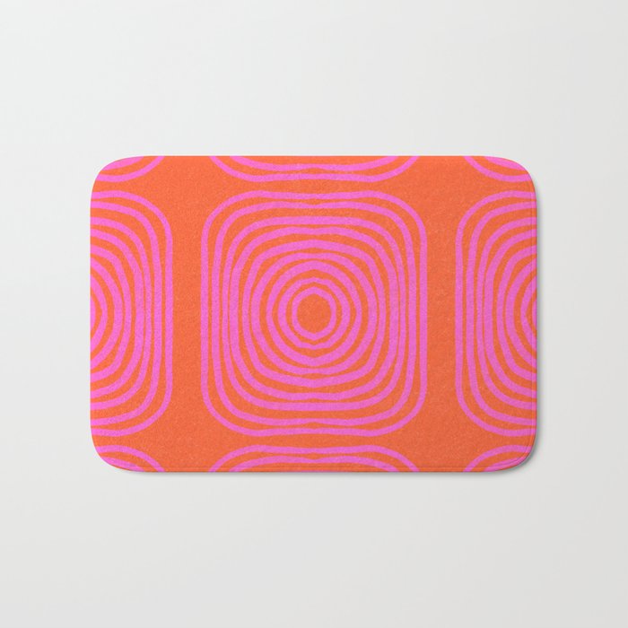 LISBOA, neon pink Bath Mat Gallery Image 1