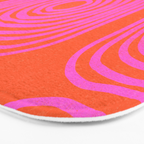 LISBOA, neon pink Bath Mat Gallery Image 3