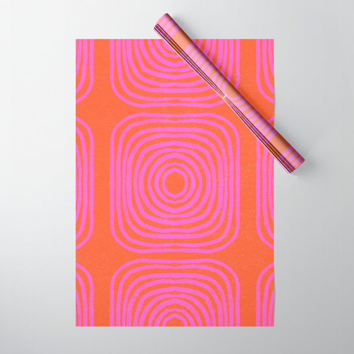 LISBOA, neon pink Wrapping Paper Gallery Image 1