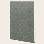 William Morris Acorn Pure Ink Green Wallpaper Gallery Image 2