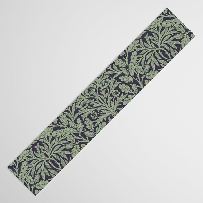 William Morris Acorn Pure Ink Green Table Runner Gallery Image 3