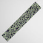 William Morris Acorn Pure Ink Green Table Runner Gallery Image 3