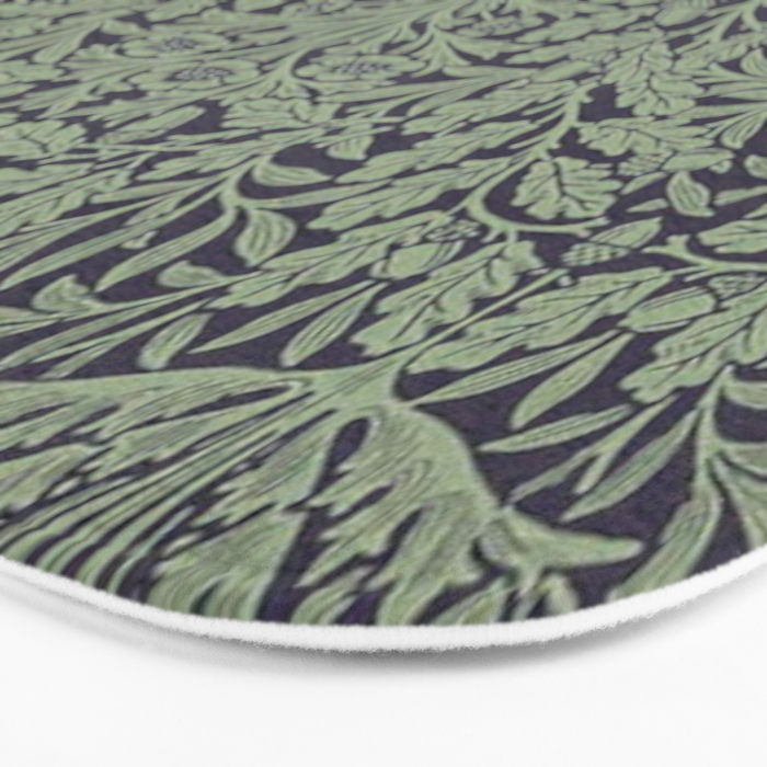 William Morris Acorn Pure Ink Green Bath Mat Gallery Image 3