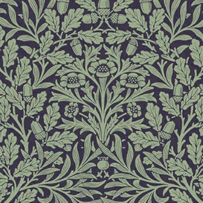 William Morris Acorn Pure Ink Green Coffee Mug Gallery Image 2