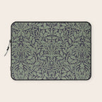 William Morris Acorn Pure Ink Green Laptop Sleeve Gallery Image 1