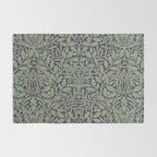William Morris Acorn Pure Ink Green Rug Gallery Image 2