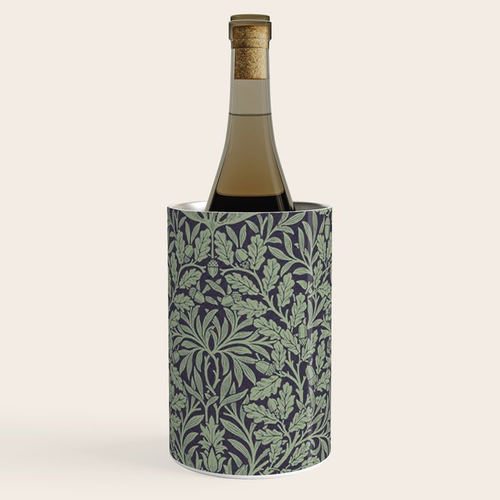 William Morris Acorn Pure Ink Green Wine Chiller Gallery Image 2