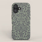 William Morris Acorn Pure Ink Green iPhone Case Gallery Image 1