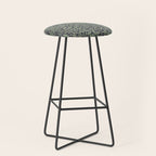 William Morris Acorn Pure Ink Green Stool Gallery Image 1
