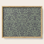 William Morris Acorn Pure Ink Green Serving Tray Gallery Image 1