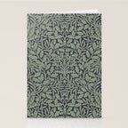 William Morris Acorn Pure Ink Green Stationery Card Gallery Image 2