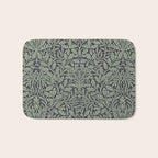 William Morris Acorn Pure Ink Green Bath Mat Gallery Image 1