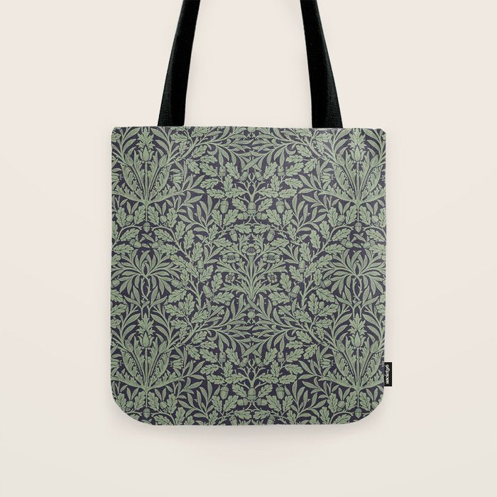 William Morris Acorn Pure Ink Green Tote Bag Gallery Image 1