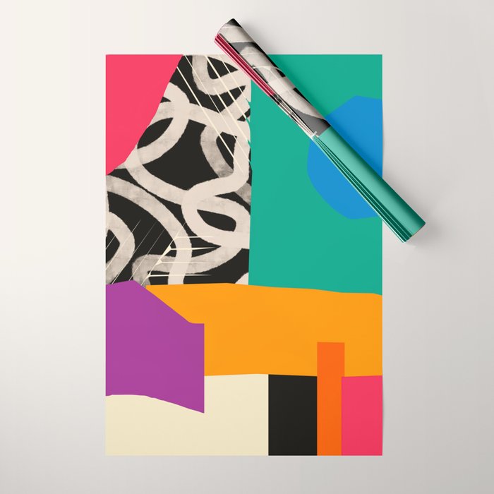 Mid Century Collage | PATTERN 07: The Retro Edition Wrapping Paper Gallery Image 1
