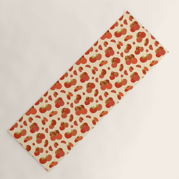 Hand Drawn Italian Roman Pomodori Tomato Classic Mediterranean Art Yoga Mat Gallery Image 1