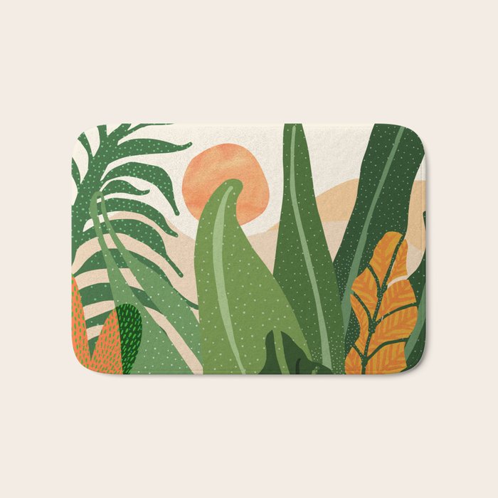 Desert Garden Sunset Landscape Bath Mat Gallery Image 1