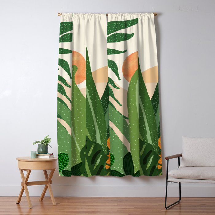 Desert Garden Sunset Landscape Window Curtain Gallery Image 5