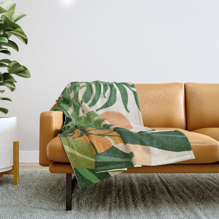 Desert Garden Sunset Landscape Throw Blanket Gallery Image 1