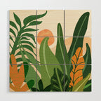 Desert Garden Sunset Landscape Wood Wall Art Gallery Image 1