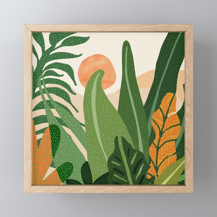 Desert Garden Sunset Landscape Mini Art Print Gallery Image 1