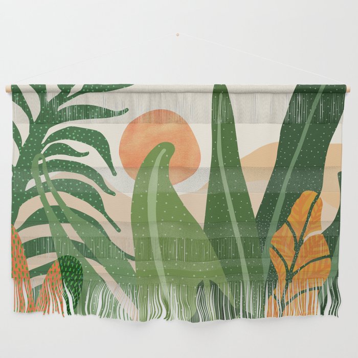 Desert Garden Sunset Landscape Wall Hanging Gallery Image 1